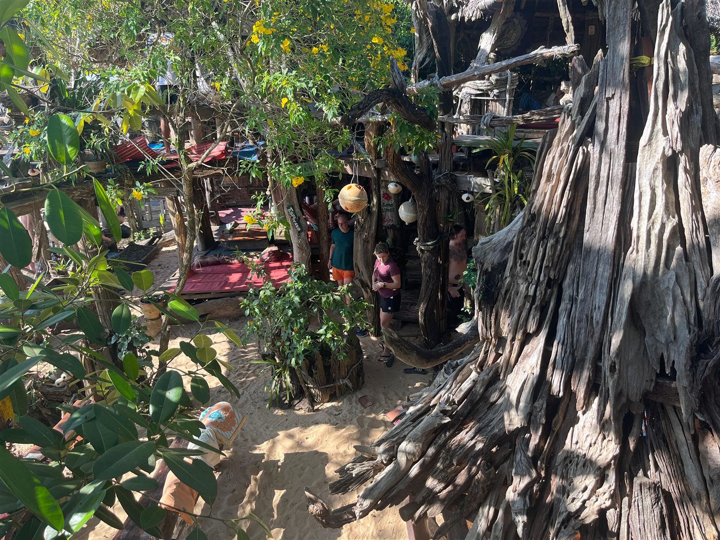 Verwinkelte Plateaus und Brücken der Hippie Bar